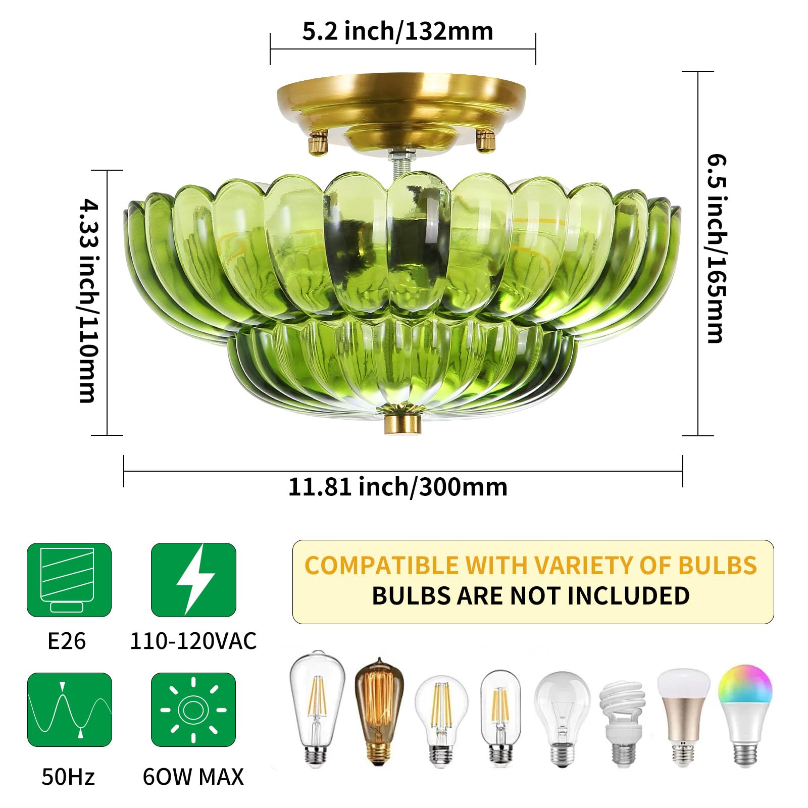 GloMuse fixture compatible with E26 bulbs for flexible mood lighting.