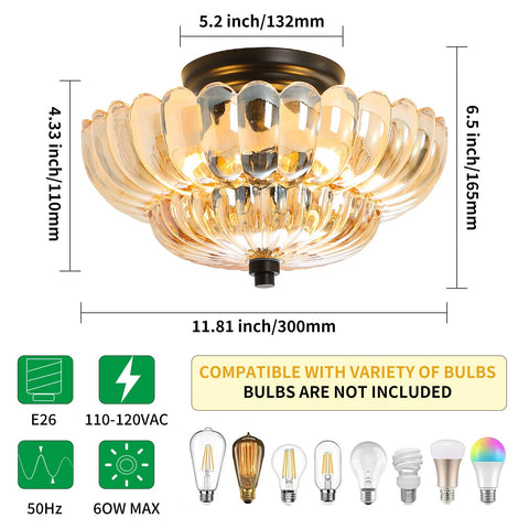 GloMuse dimmable-capable fixture for adjustable brightness