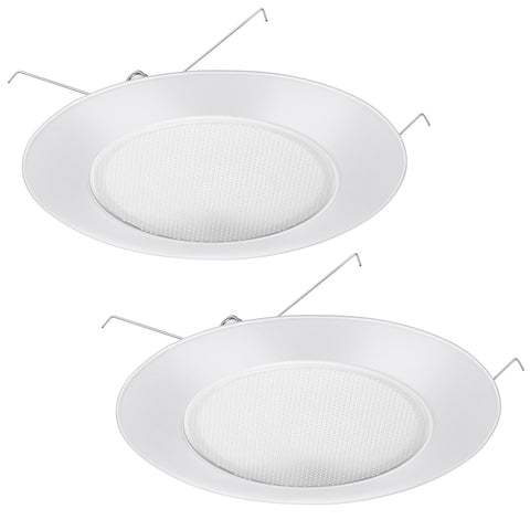 Glooglitter 6-inch shower light cover with Albalite lens for a dry, elegant bathroom.