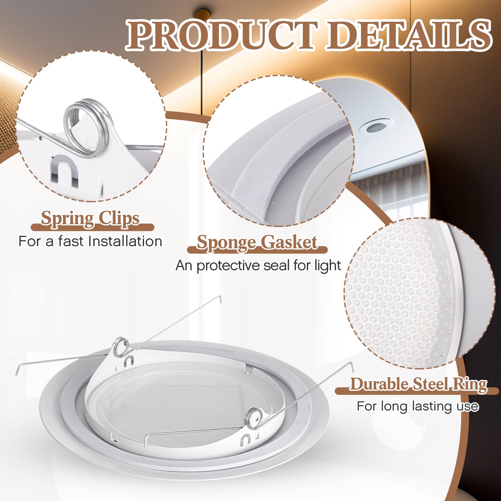 Glooglitter airtight seal shower light cover for reliable performance.