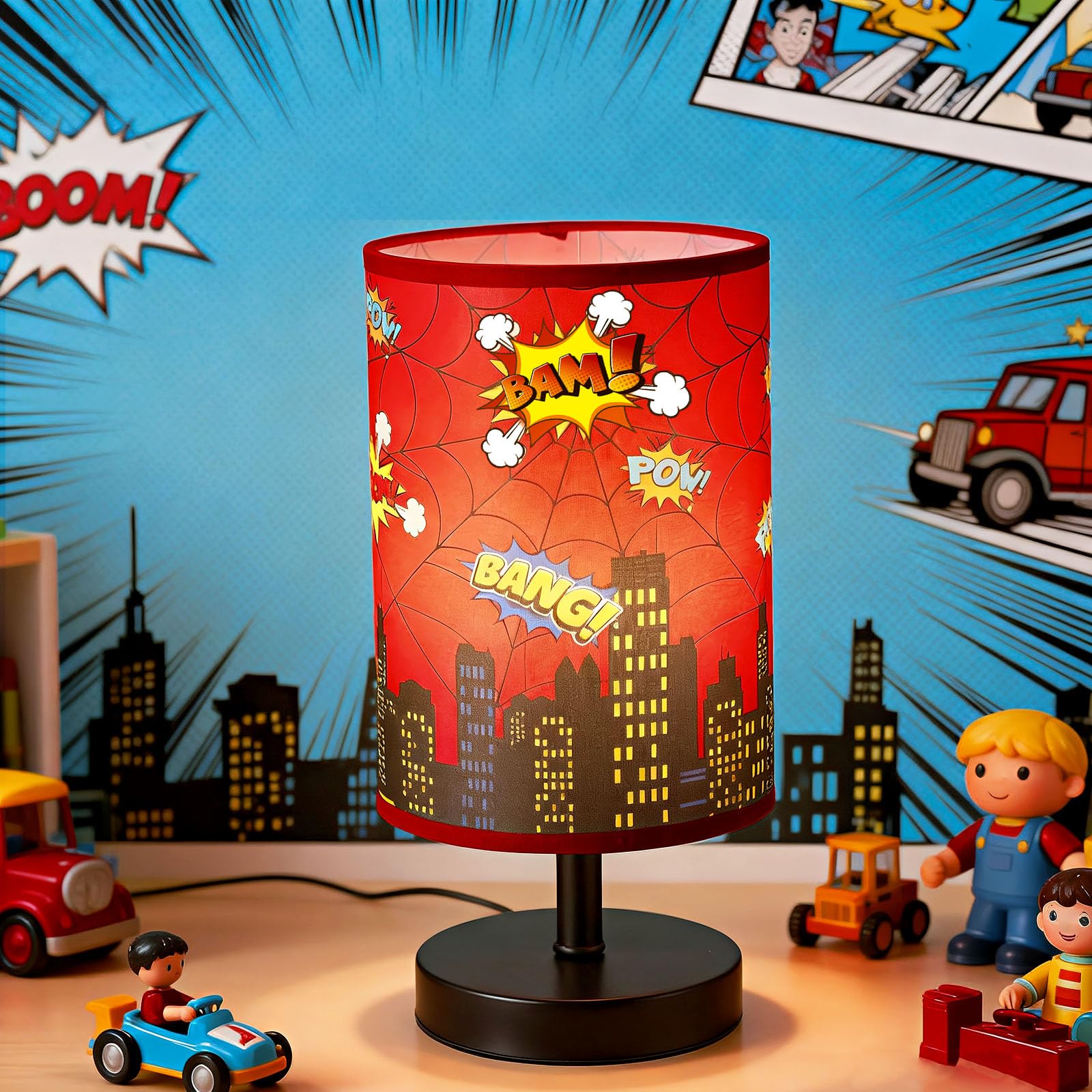 Glooglitter City Bedside Lamp offers three brightness levels for versatile lighting