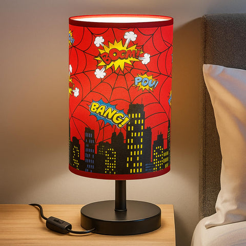 Glooglitter City Bedside Lamp with skyscraper design brightens kids' rooms