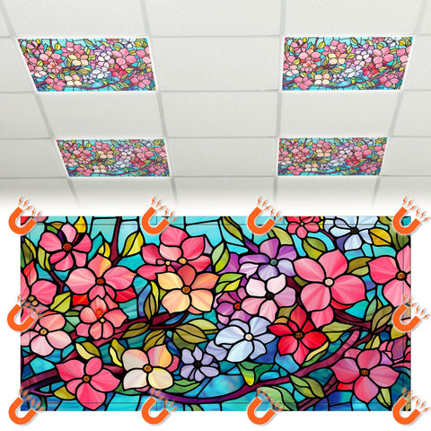 Glooglitter floral light cover 4pc set diffuses color for cozy spaces