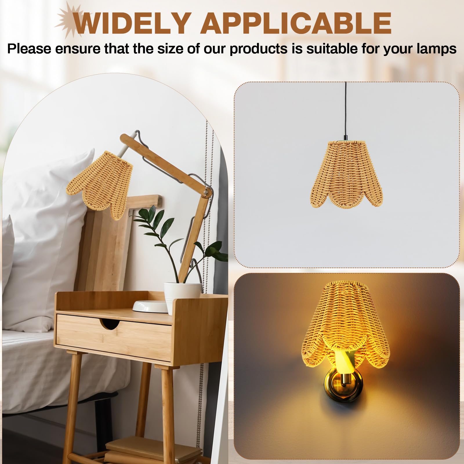 Glooglitter rattan lampshade creates warm ambience in kitchen and dining spaces