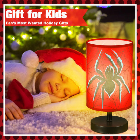 Glooglitter spider table lamp lit warm demonstrates cozy ambience with low heat LED