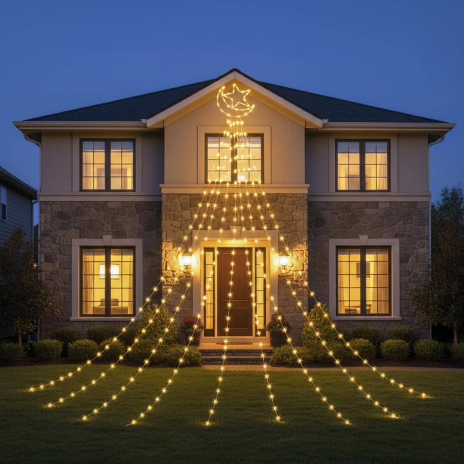 Glooglitter USB-powered waterfall light offering flexible placement.