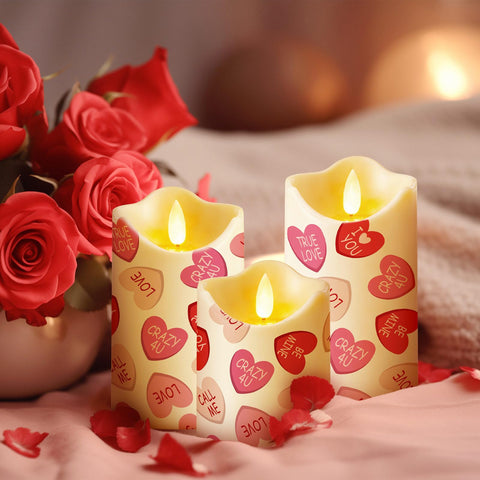 Glooglitter Valentine candle set packaging shown for gifting and setup
