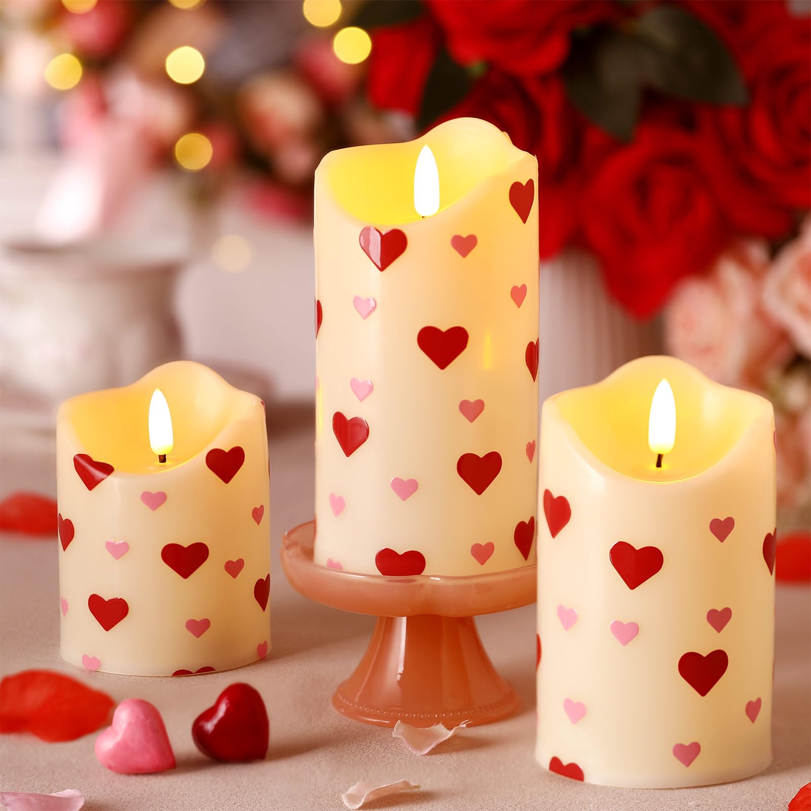 Glooglitter heart candle decor ideal for weddings and anniversaries