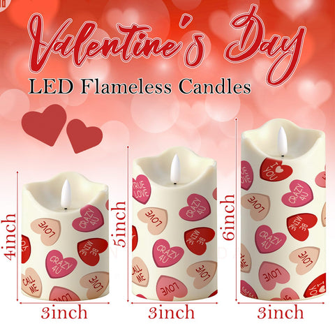 Glooglitter pink heart LED candle at 4.92 inches height for elegant tablescape lighting
