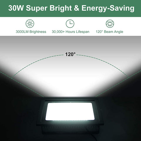 GLORIOUS-LITE outdoor flood light 6000K daylight enhances visibility