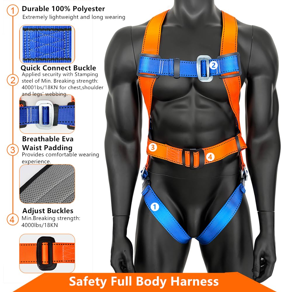 GLOROUSCHU d-ring-connection highlights secure attachment points for tools and lanyards.