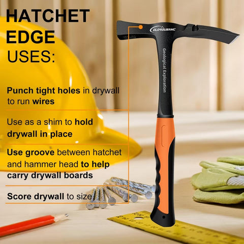 glorousamc 36 oz Ultra Rock Pick Hammer durable steel head.