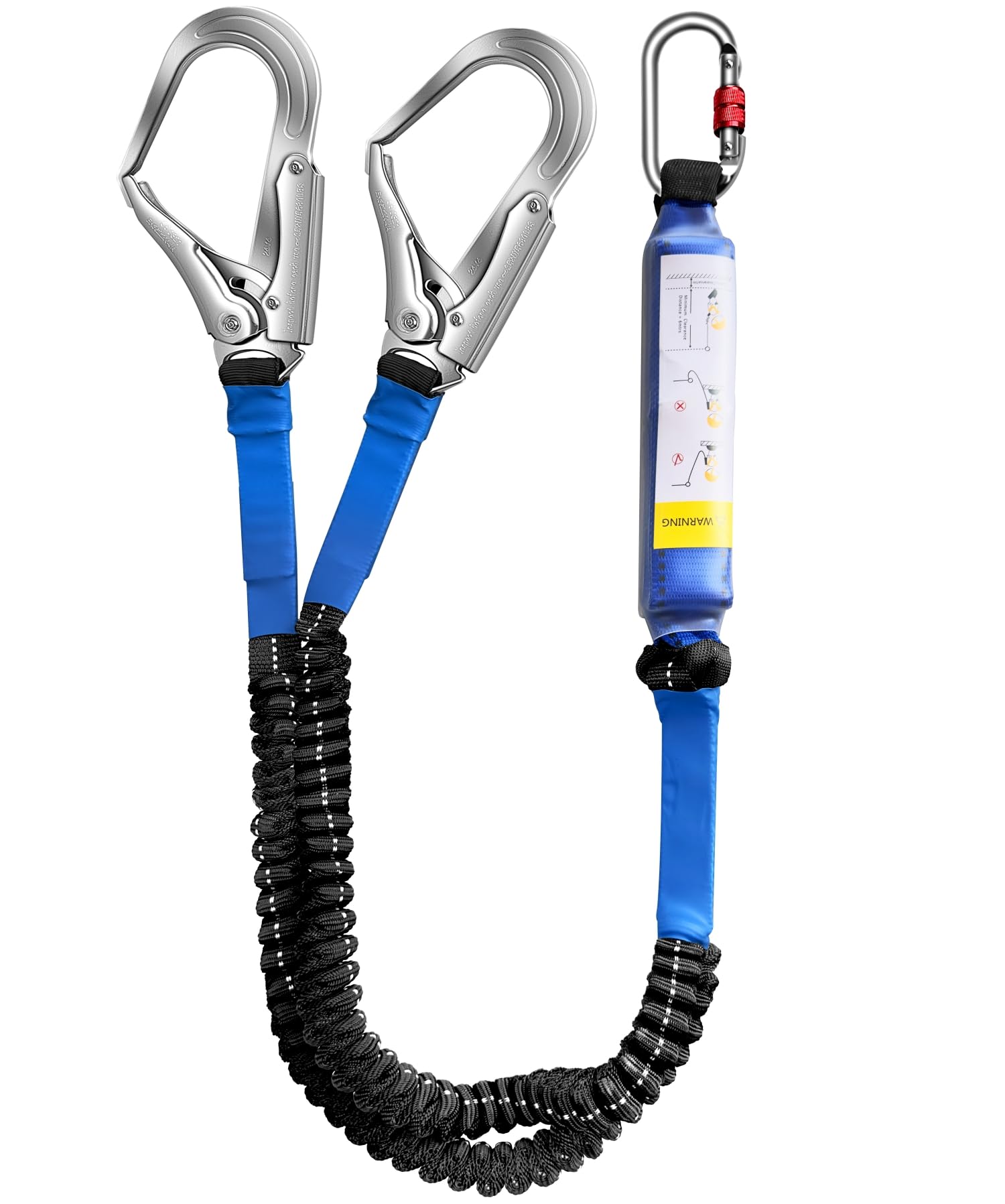 glorousamc 6ft internal shock absorbing lanyard for fall protection on job sites