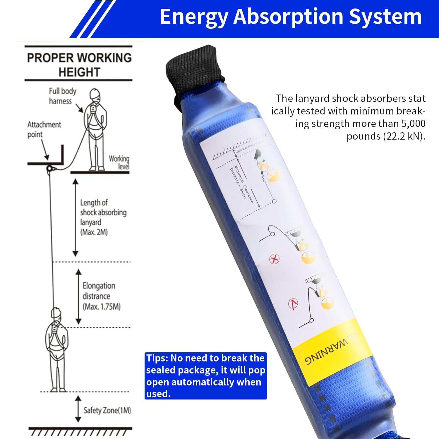 glorousamc 6-foot length supports controlled fall positioning