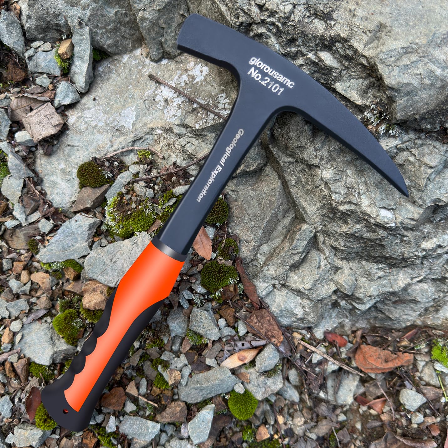 Glorousamc Rock Pick versatility for camping, prospecting, and masonry tasks.