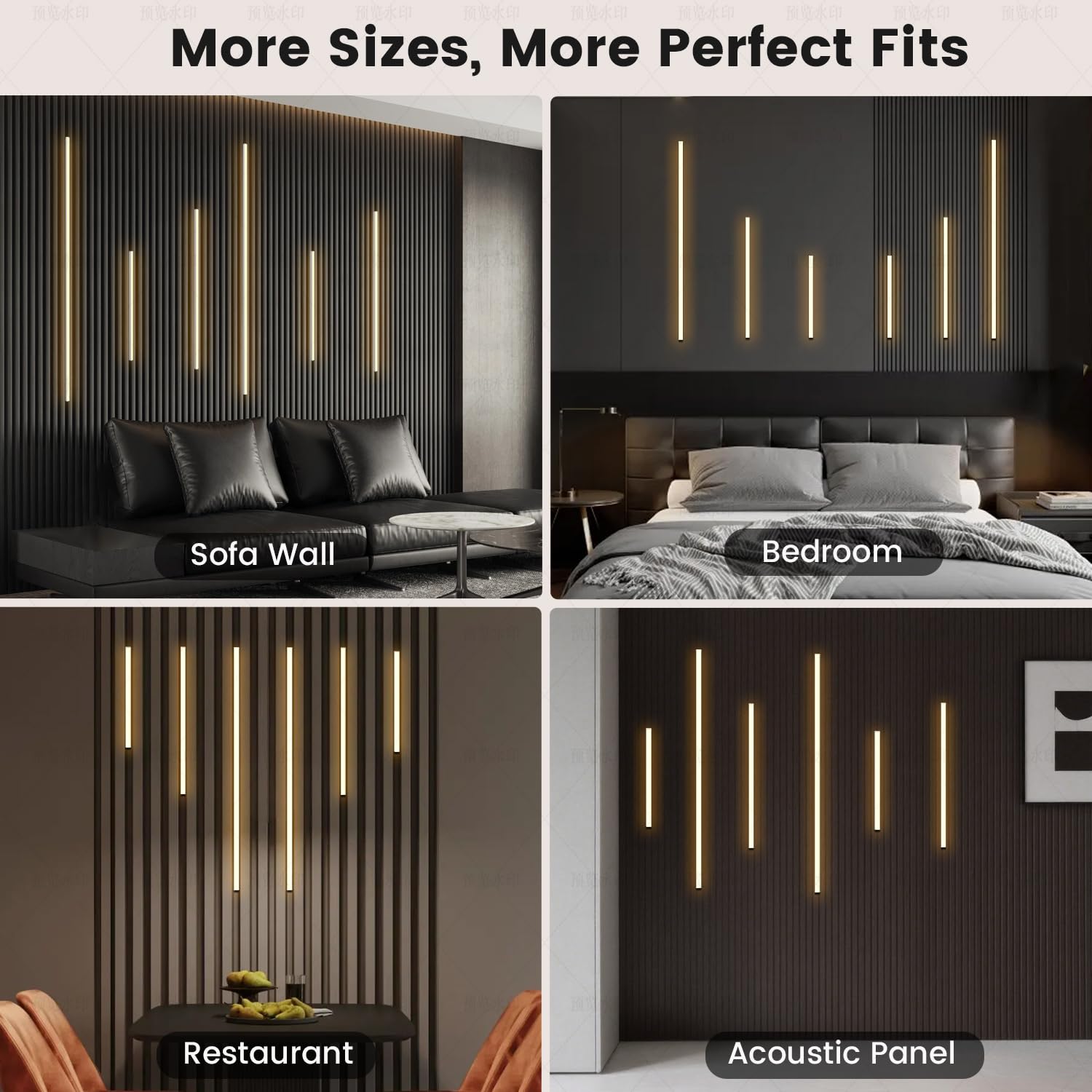 GloryAir adhesive back wall light enables quick mess-free installation.