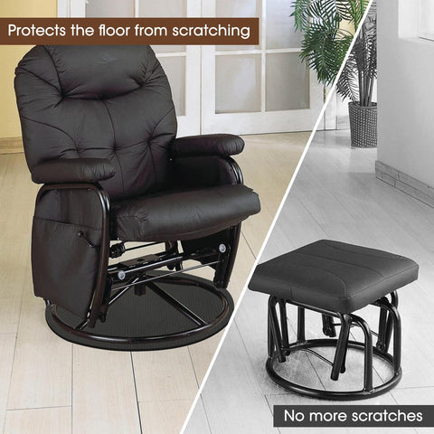 Glosaie rubber floor protectors prevent scratches and minimize chair noise.