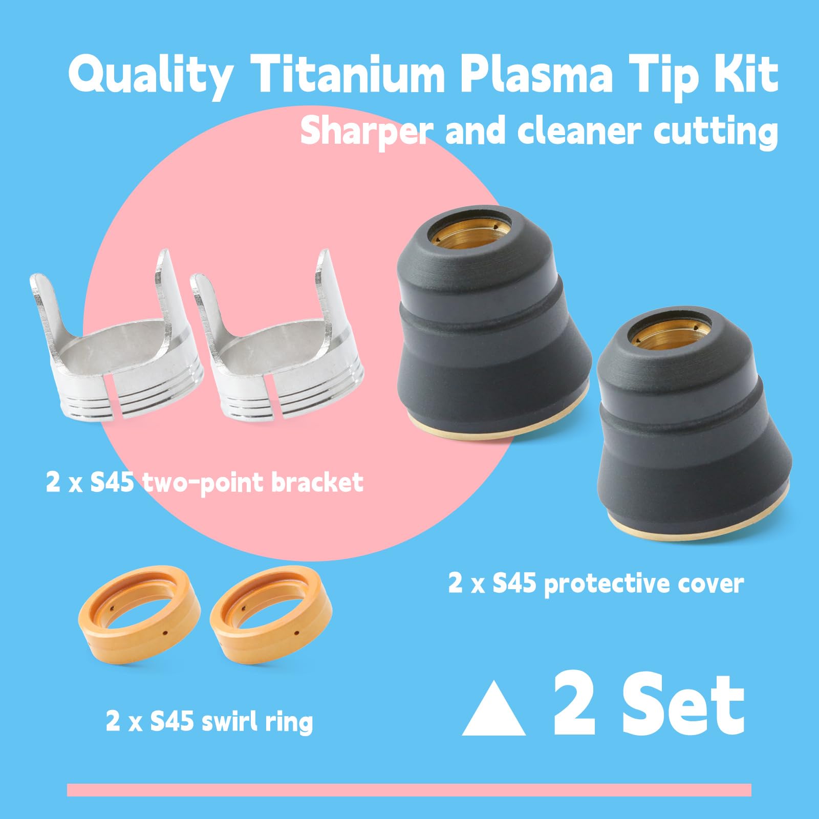 GLOXTED IPT-65 TI-PC65 tip kit improves torch performance under high-temperature use.
