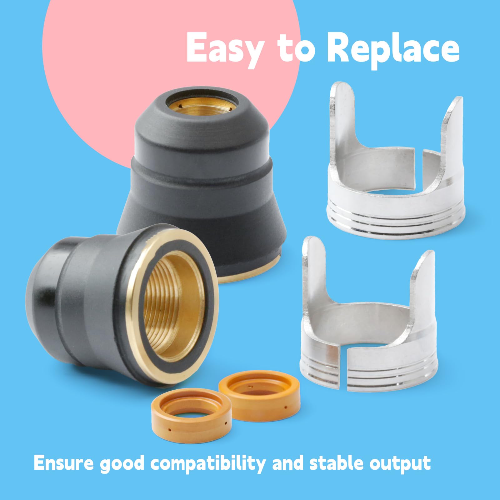 GLOXTED replacement tip kit components minimize downtime during cutting.