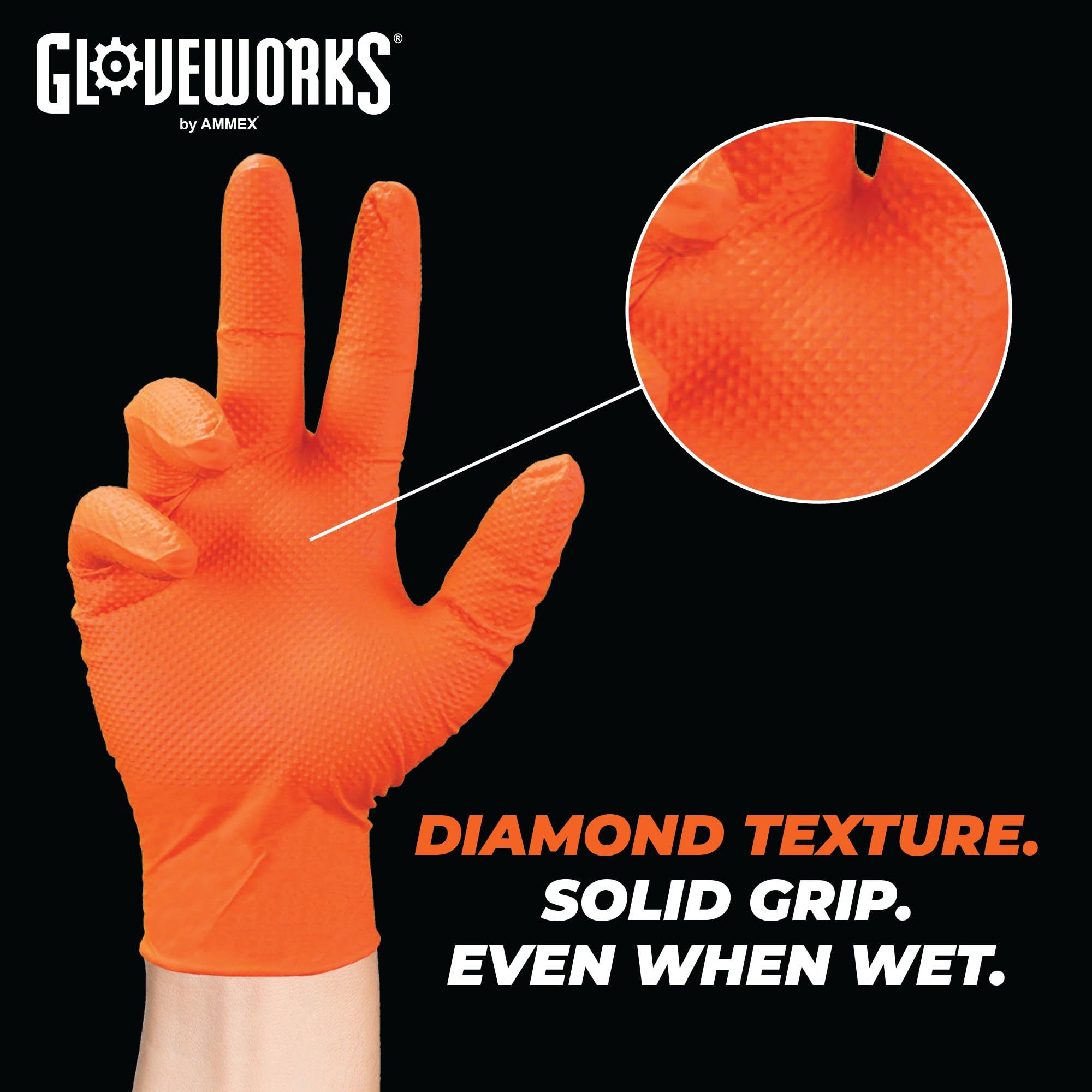 GLOVEWORKS disposable mechanic gloves suitable for automotive and workshop tasks.