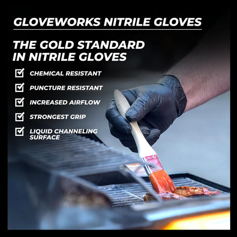 GLOVEWORKS HD raised texture improves grip on wet parts and oily tools