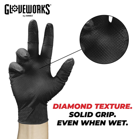GLOVEWORKS HD 6mil gloves in XX-Large box ready for industrial use
