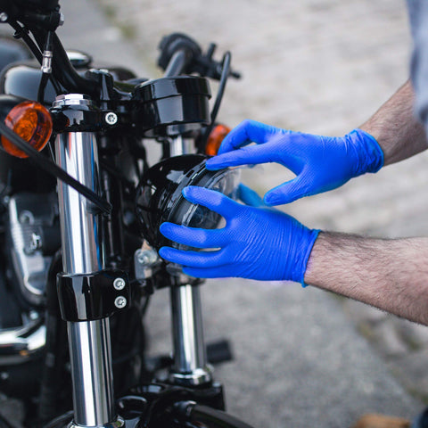 GLOVEWORKS HD 6 mil protection for oil changes and automotive tasks.