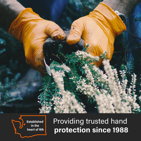 GLOVEWORKS 8 mil nitrile gloves offer durable protection and dexterity