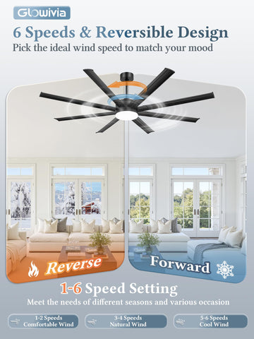 Glowivia quiet DC motor enables low-noise operation in any room.
