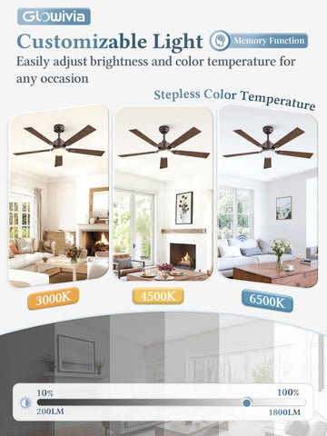 Glowivia reversible blades in light oak and bronze for seasonal style