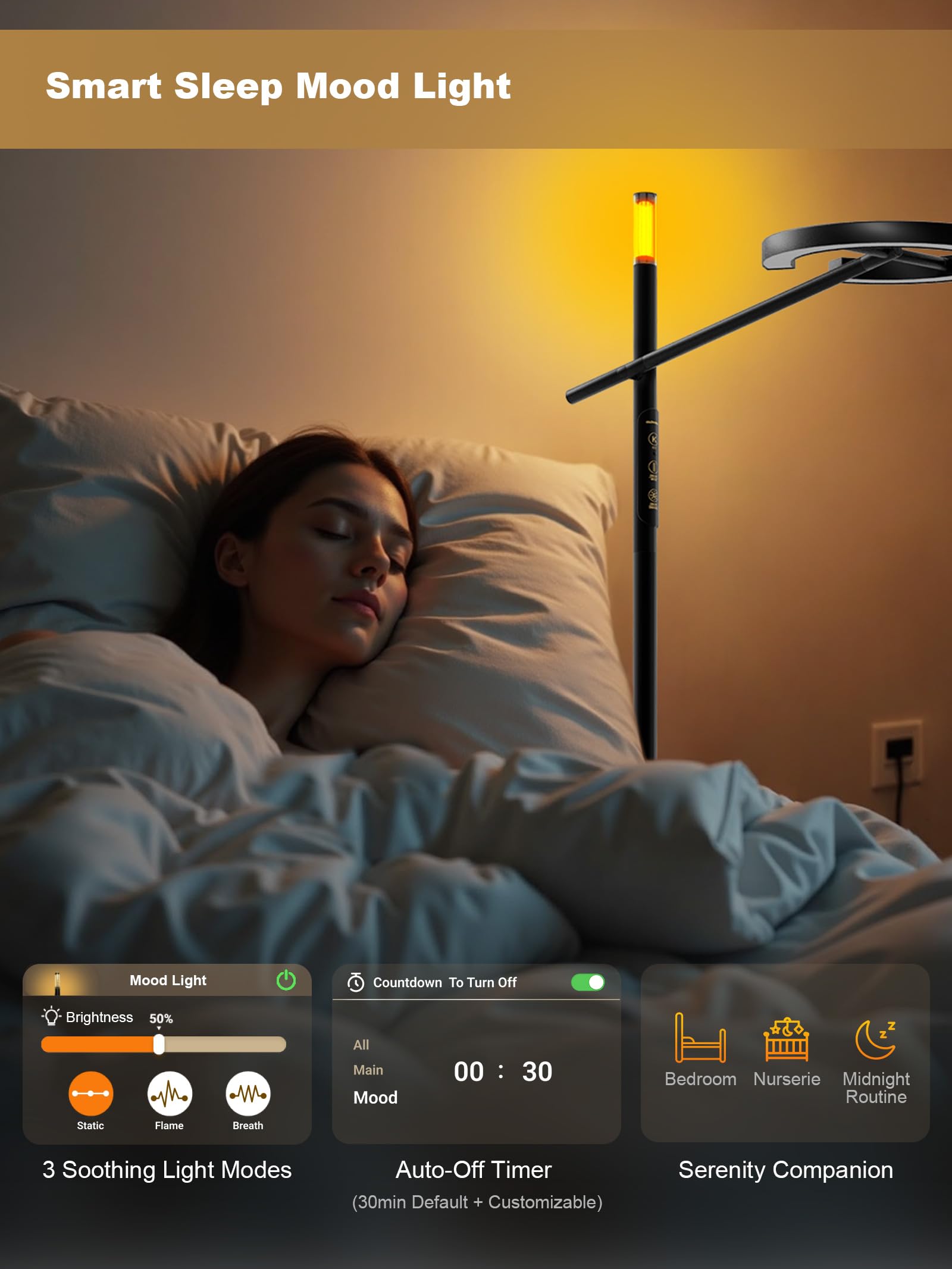 Glowrium lamp rotatable head enables precise light positioning for tasks.