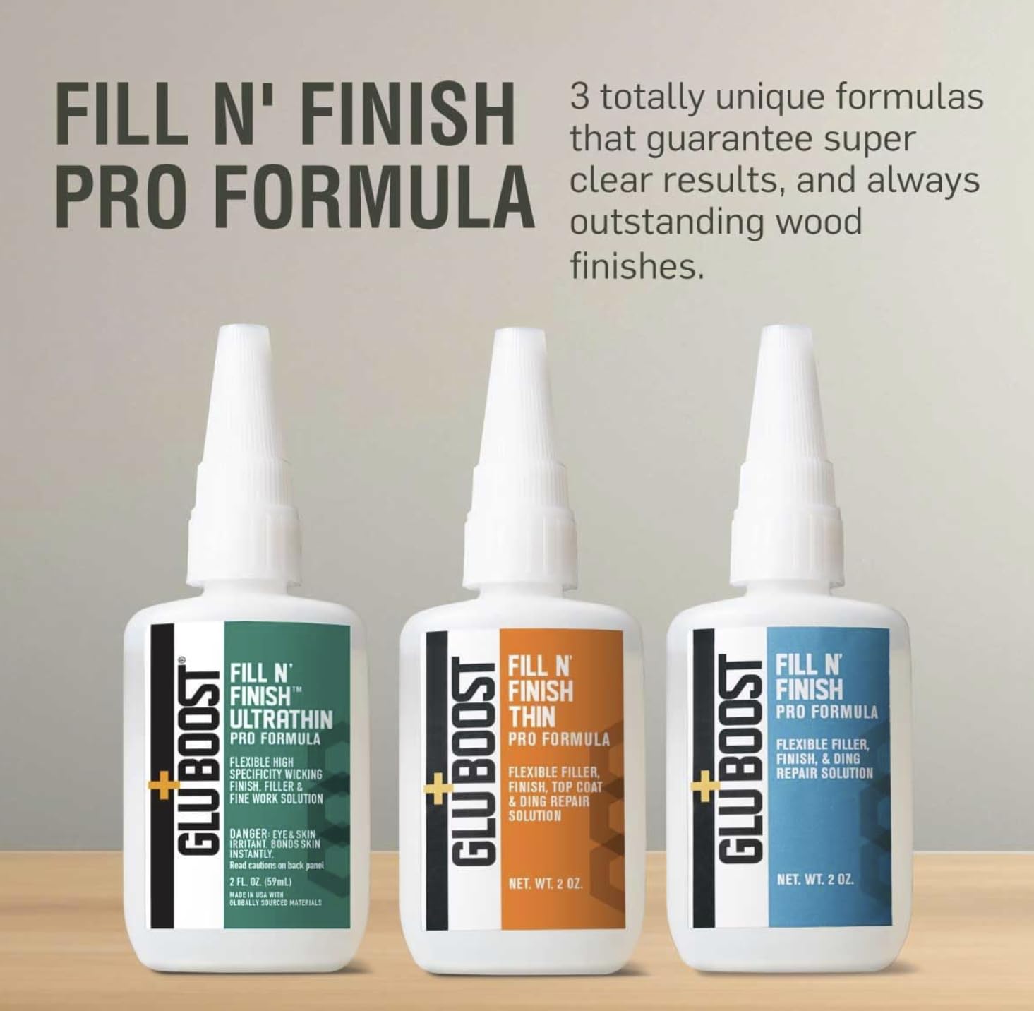 GluBoost Fill n’ Finish Pro application tip demonstrates controlled, buildable coverage
