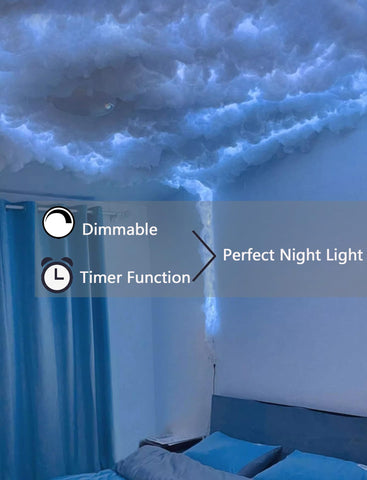Glucrean cloud light kit includes hooks and tools for DIY installation.