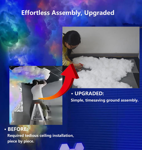 Glucrean cloud light with music-sync adapts to rhythms for parties.