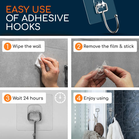GLUIT reusable adhesive hooks can be cleaned and reattached