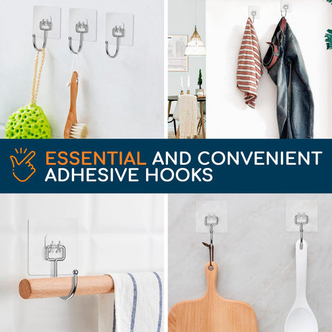 GLUIT transparent hook for kitchen and home without visible hardware