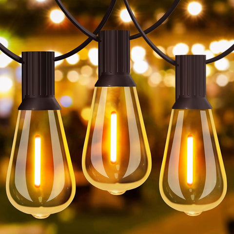 GLUROO 60ft LED outdoor lights with waterproof design for backyard ambiance