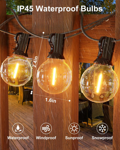 GLUROO 64-bulb G40 LED globe bulbs provide bright, even coverage