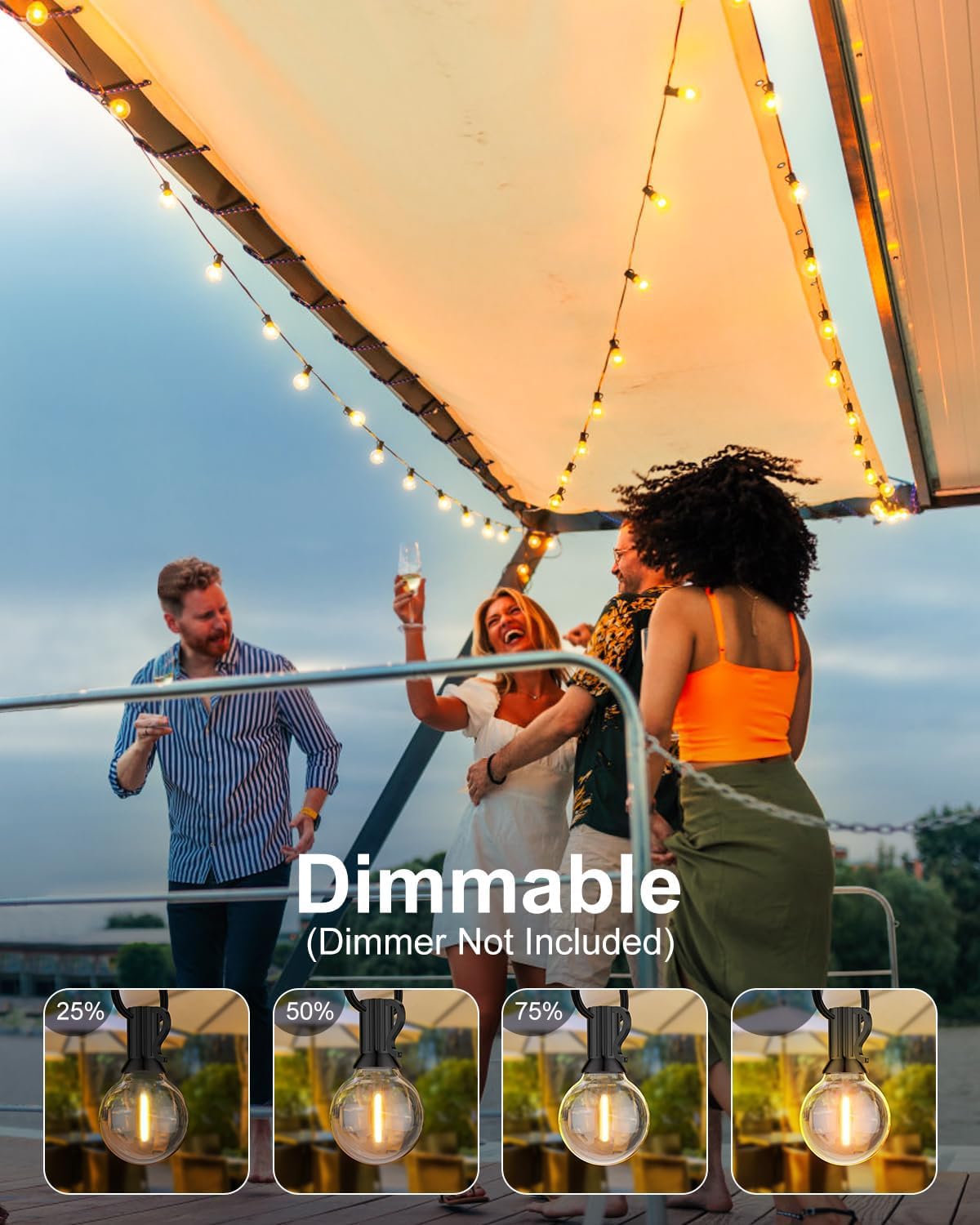 GLUROO dimmable outdoor lights for mood control and versatility