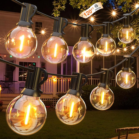 GLUROO 120ft outdoor string lights ideal for patio ambiance and gatherings