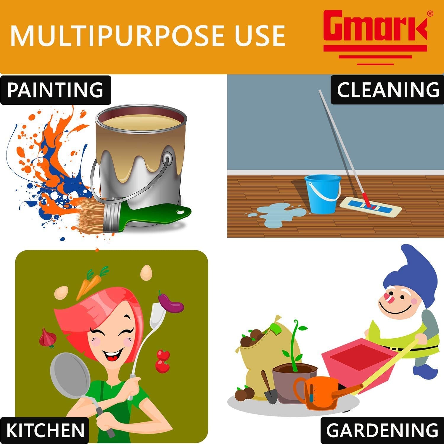Gmark Poly Apron suited for art and craft lessons protecting clothing