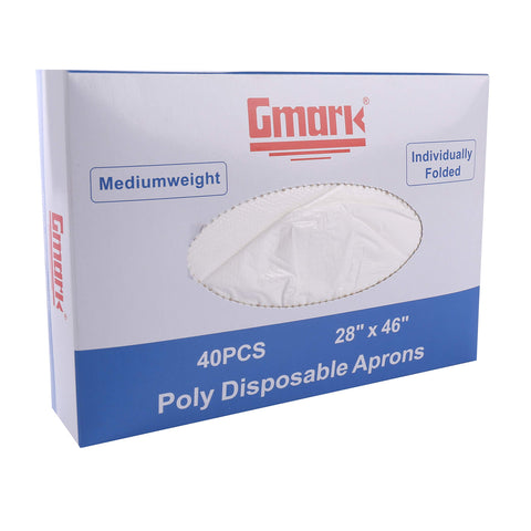 Gmark Poly Apron full-size bib for professional kitchen coverage