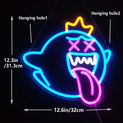 GMMLLG King Boo neon sign bedroom ambience adds playful color