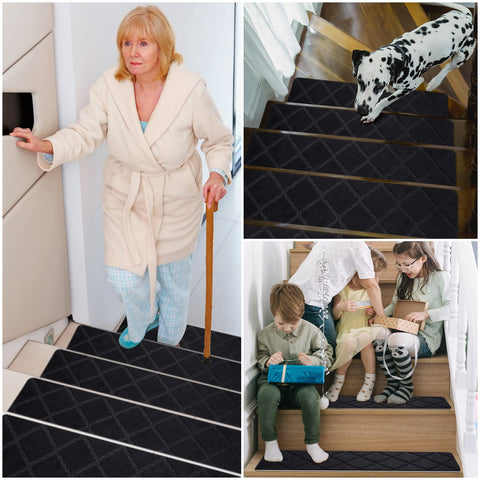 Gmonby stair treads suitable for wood, tile, and metal stairs reducing slips