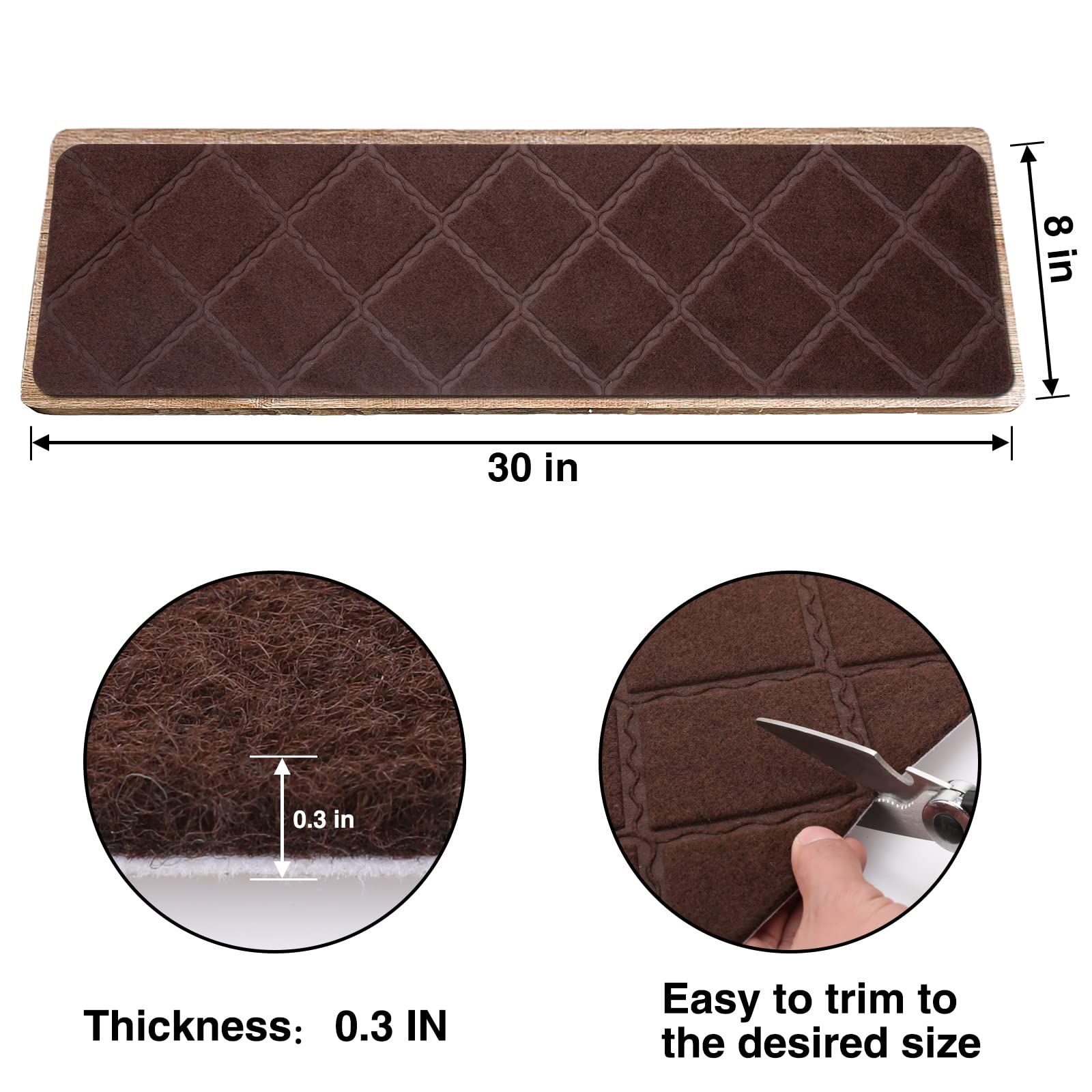 Gmonby non-slip traction stair treads improve grip on smooth stairs.
