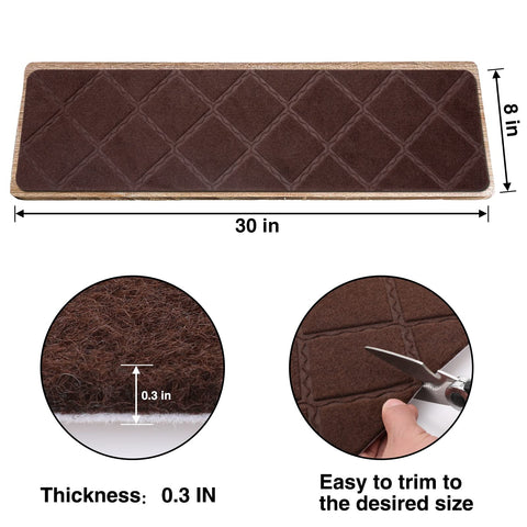 Gmonby non-slip traction stair treads improve grip on smooth stairs.