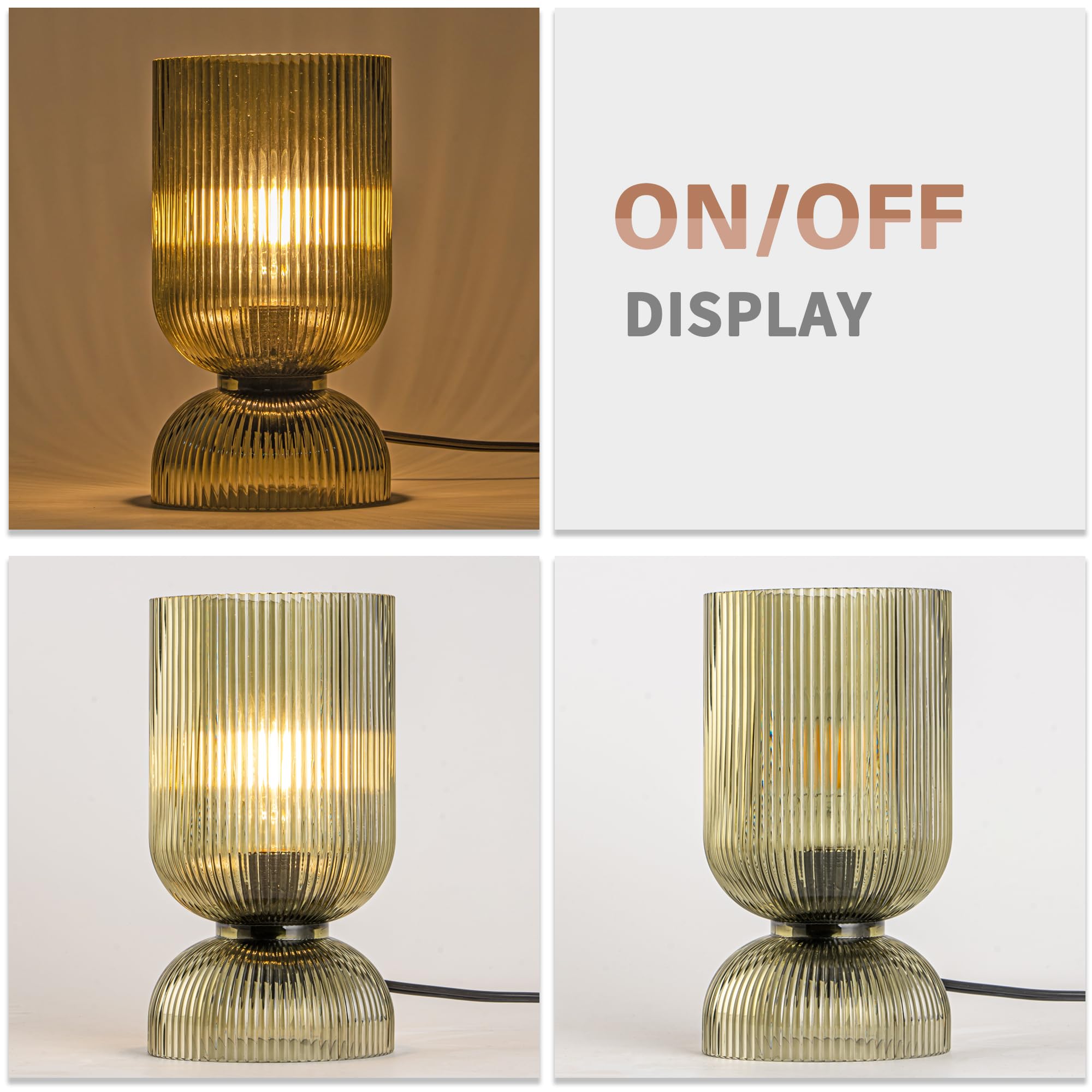 Gmrhndy durable ribbed glass base ensures lasting stability.