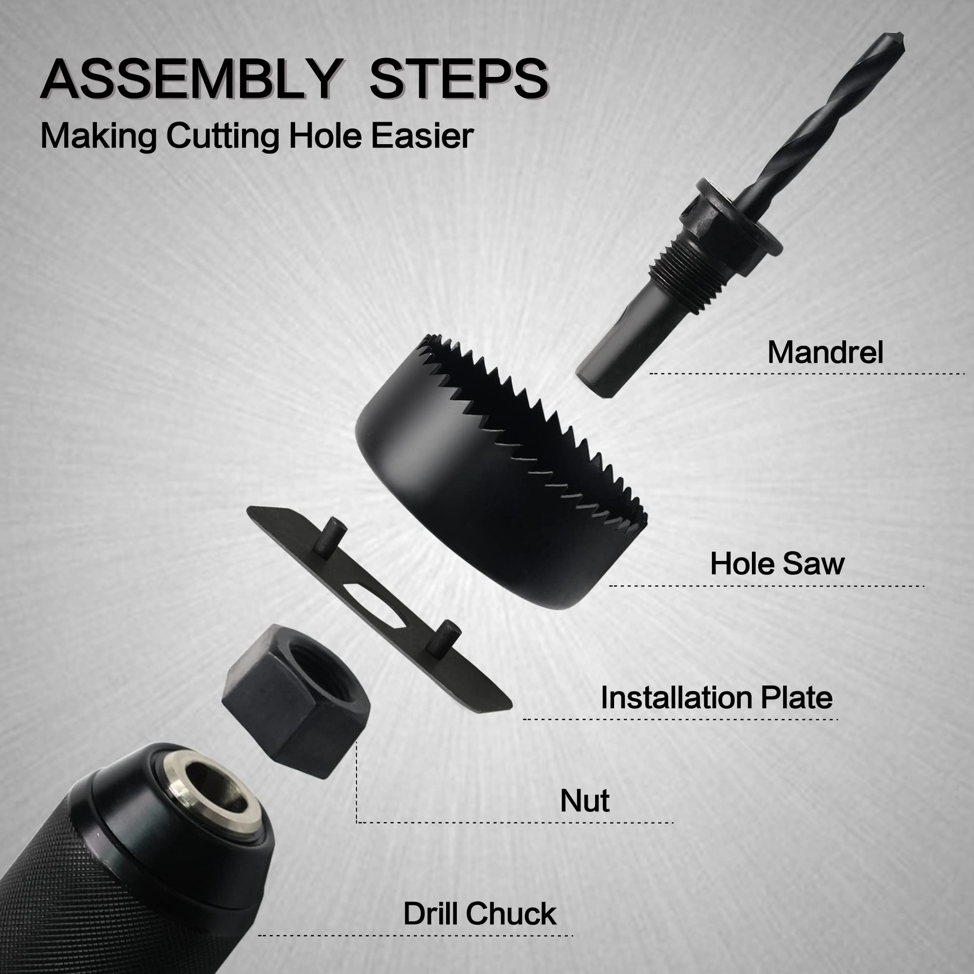 GMTOOLS installation plate aids quick setup and stable hole-making operations.