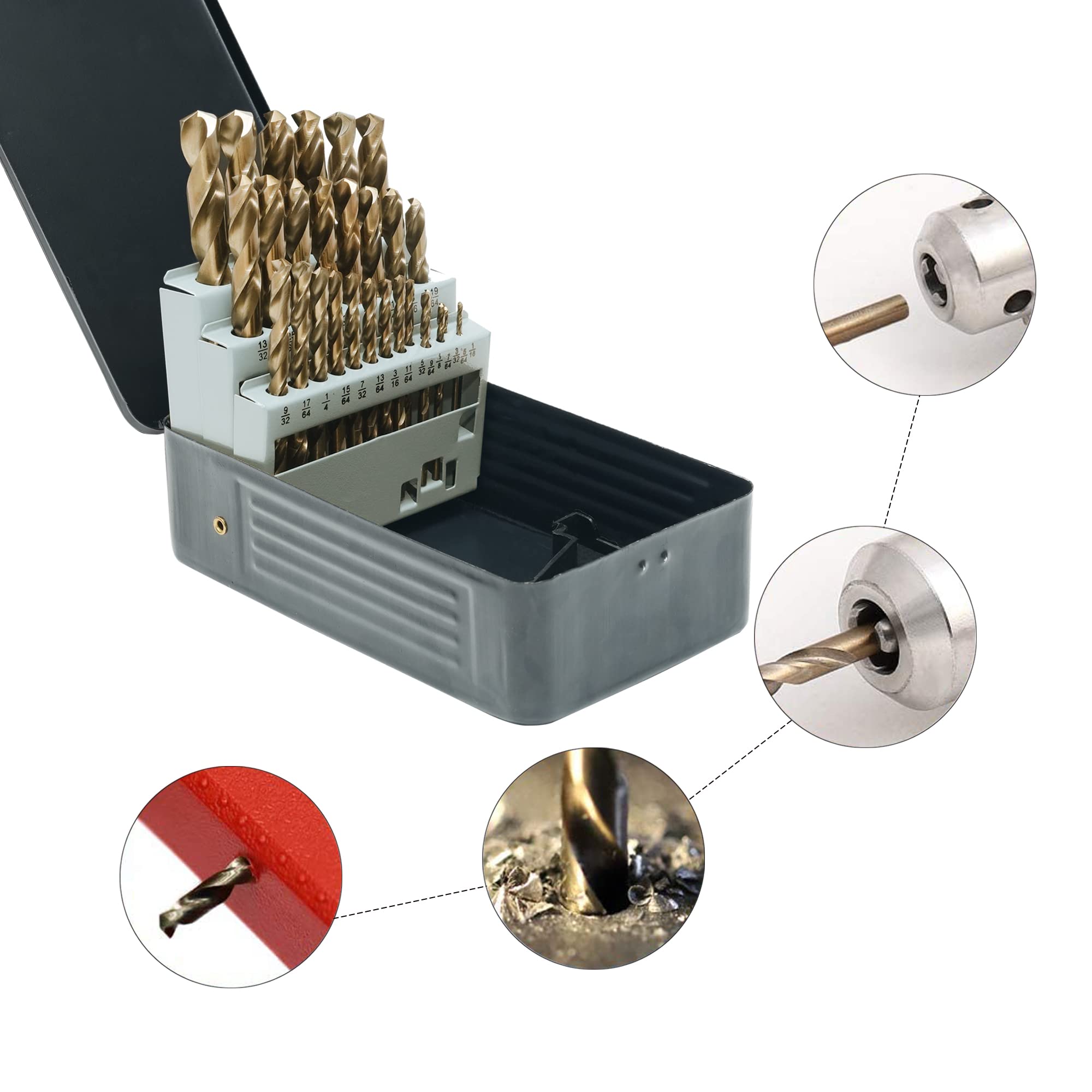 GMTOOLS metal indexed storage case keeps bits neatly organized.