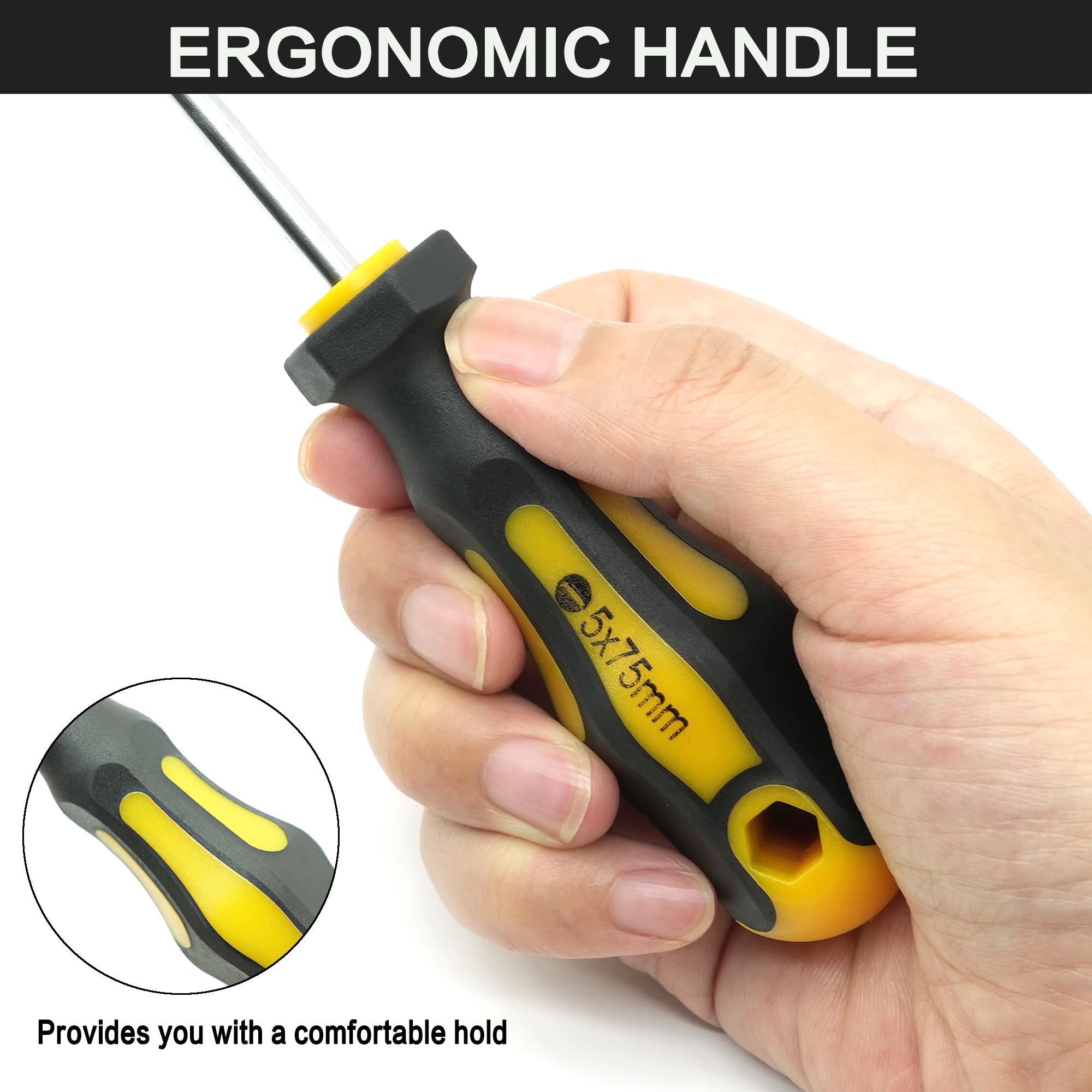 GMTOOLS precision screwdrivers 6-piece close-up with clearly labeled sizes for quick selection